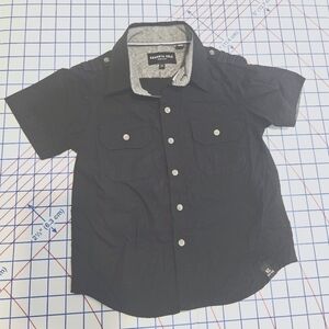 Kenneth Cole | 2T | Black Short Sleeve Button-Up Shirt